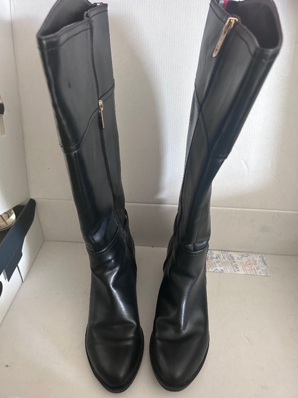 Classic, Elegant Black Tommy Hilfiger Riding Boots - like new!